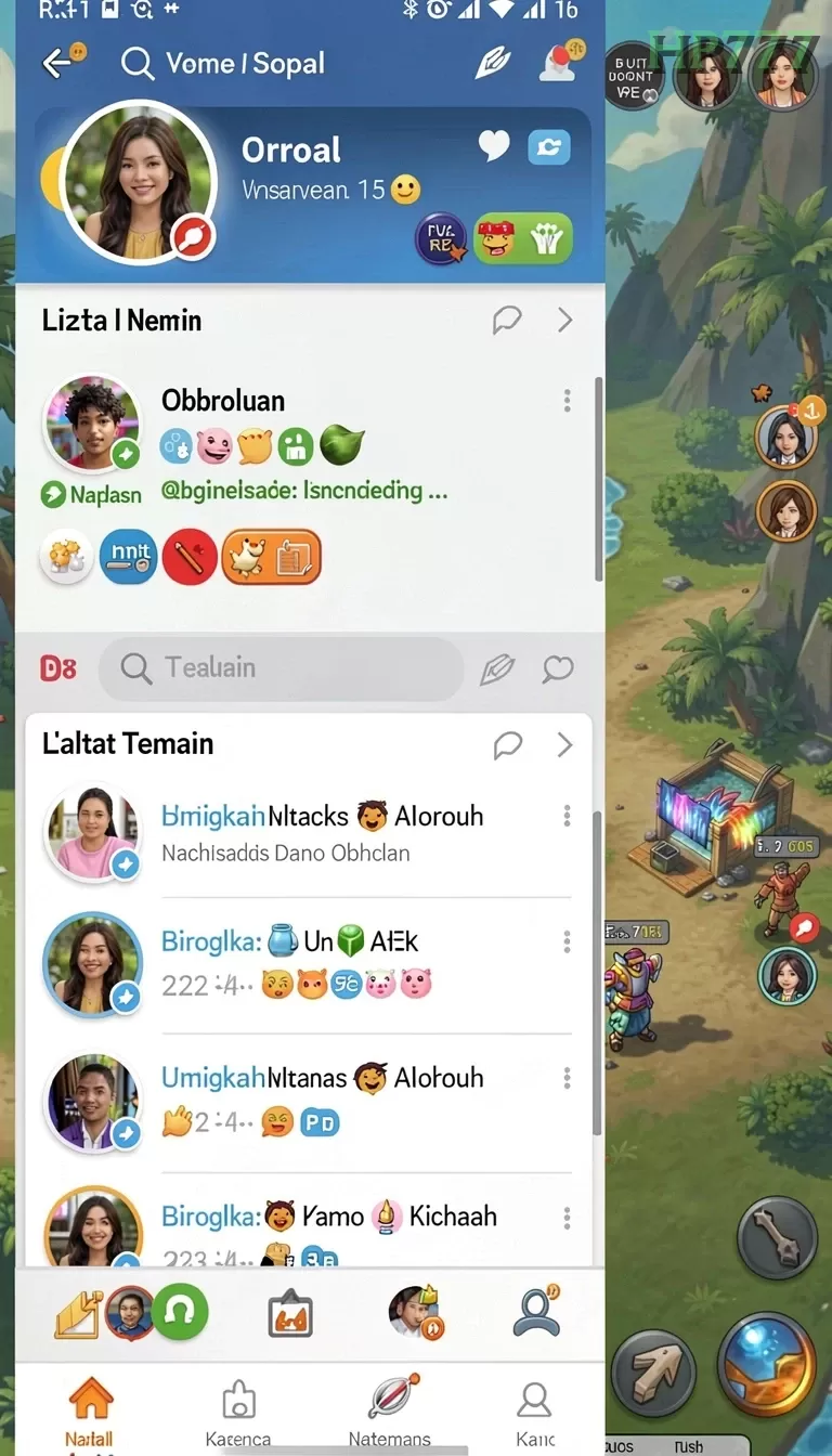 Cuplikan layar PIV8 — menu navigasi