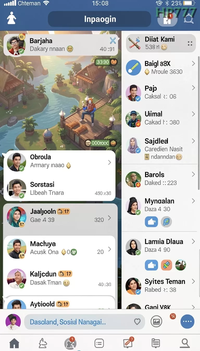 Cuplikan layar MEGA111 — halaman utama