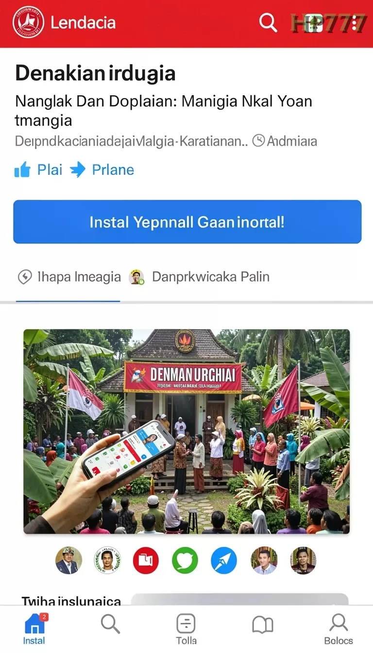 Cuplikan layar GACOR77 — menu navigasi
