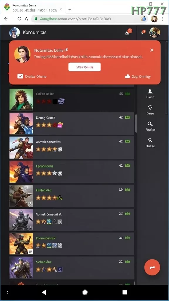 Cuplikan layar REJEKIHUB — aktivitas
